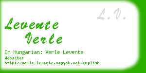 levente verle business card